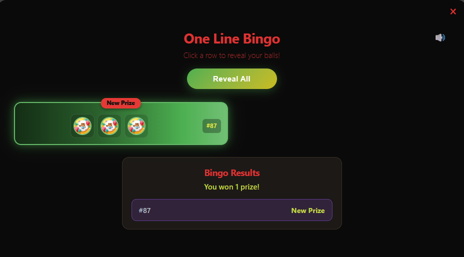 One Line Bingo